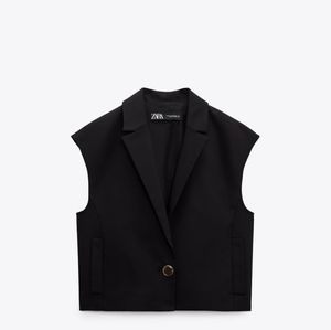 Zara Buttonened Crop Vest